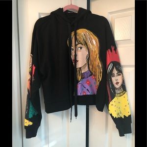 Zara Black “women graphic” hoodie